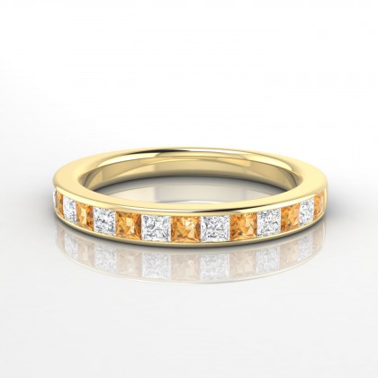 Captivante Bague Citrine en Or jaune 18k