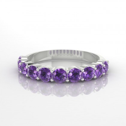 Céleste Bague Améthyste en Or blanc 18k