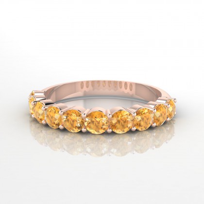 Céleste Bague Citrine en Or rose 18k