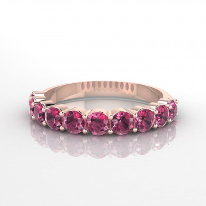 Céleste Bague Grenat en Or rose 18k