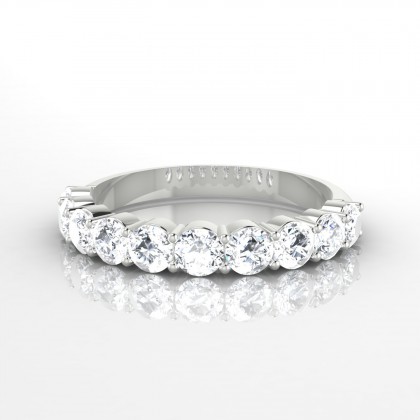 Céleste Alternée Bague Diamant en Or blanc 18k
