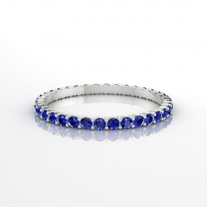 Cérémonie Bague Saphir en Or blanc 18k