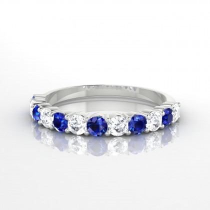 Confidence Alternée Bague Saphir en Argent 925