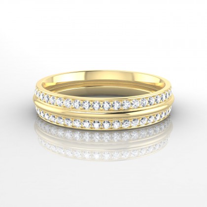 Eblouissante Bague Diamant en Or jaune 18k