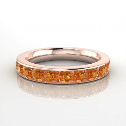 Emouvante Bague Citrine en Or rose 18k