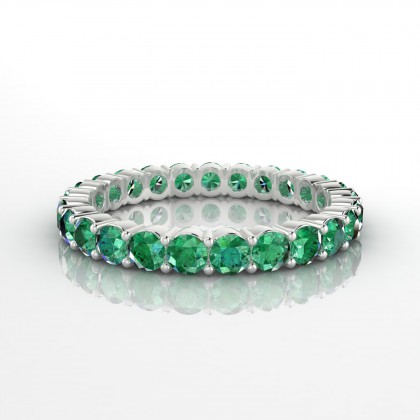 Enchanteresse Bague Emeraude en Argent 925
