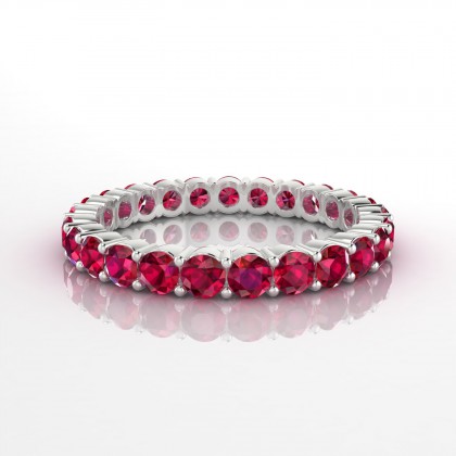 Enchanteresse Bague Rubis en Or blanc 18k