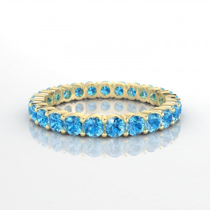Enchanteresse Bague Topaze en Or jaune 18k
