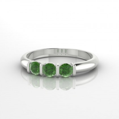 Flamboyante Bague Tourmaline en Or blanc 18k