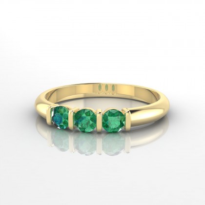 Flamboyante Bague Emeraude en Or jaune 18k