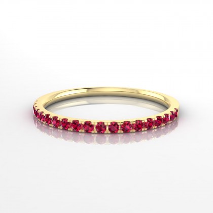Fusion Bague Rubis en Or jaune 18k
