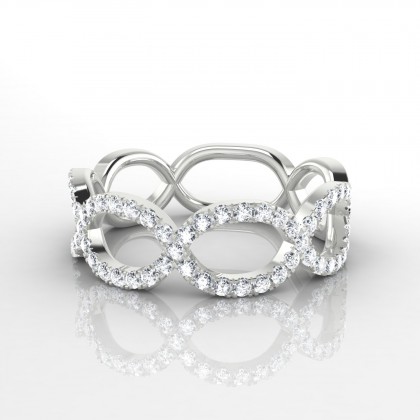 Idéale Bague Diamant en Or blanc 18k