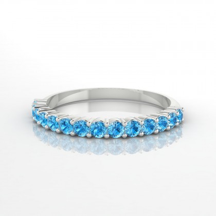 Incandescente Bague Topaze en Or blanc 18k