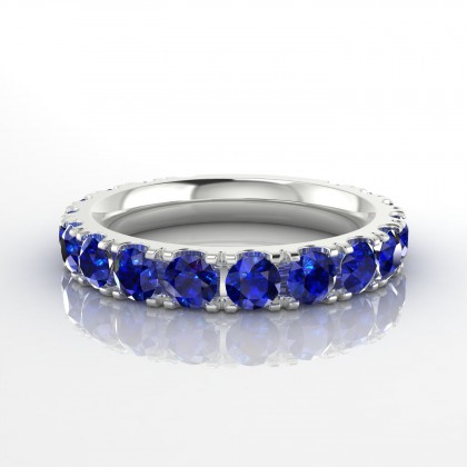 Mariée Bague Saphir en Or blanc 18k