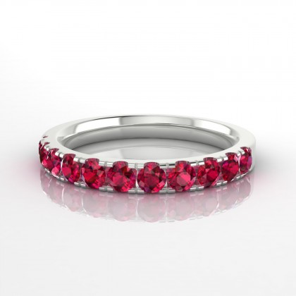 Prodigieuse Bague Rubis en Or blanc 18k