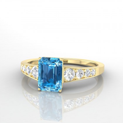 Adèle Bague Topaze en Or jaune 18k