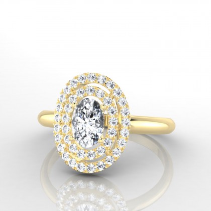 Armance Solitaire Diamant en Or jaune 18k