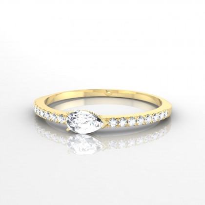 Athéna Bague Diamant en Or jaune 18k
