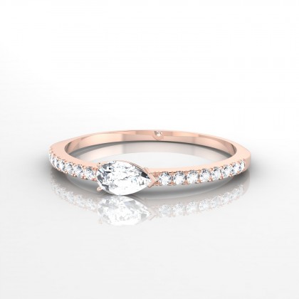 Athéna Bague Diamant en Or rose 18k