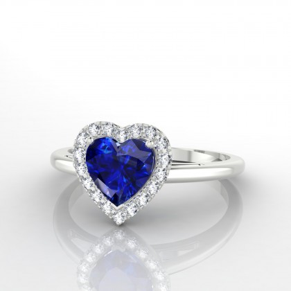 Carmen Bague Saphir en Or blanc 18k