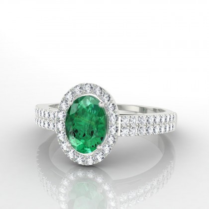 Célestine Solitaire Emeraude en Argent 925