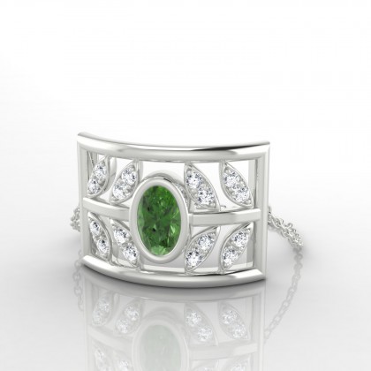 Chaîne Eden Bague Tourmaline en Argent 925