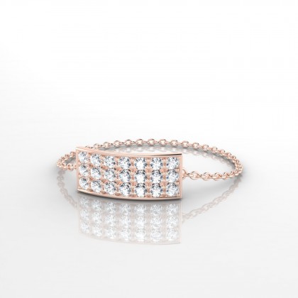Chaîne Liesse Bague Diamant en Or rose 18k