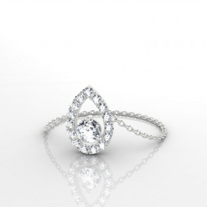 Chaîne Odette Bague Diamant en Argent 925