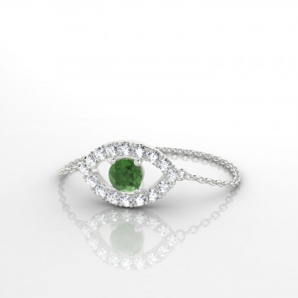 Chaîne Persia Bague Tourmaline en Argent 925