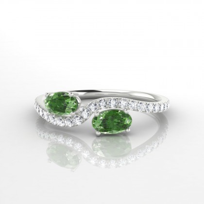 Colette Bague Tourmaline en Or blanc 18k