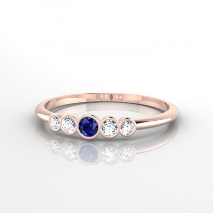 Dionysos Bague Saphir en Or rose 18k