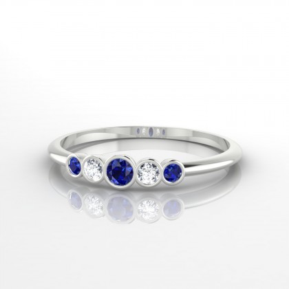Eole Bague Saphir en Argent 925