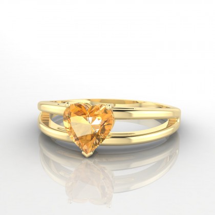 Eve Bague Citrine en Or jaune 18k