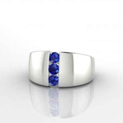 Exception Bague Saphir en Or blanc 18k
