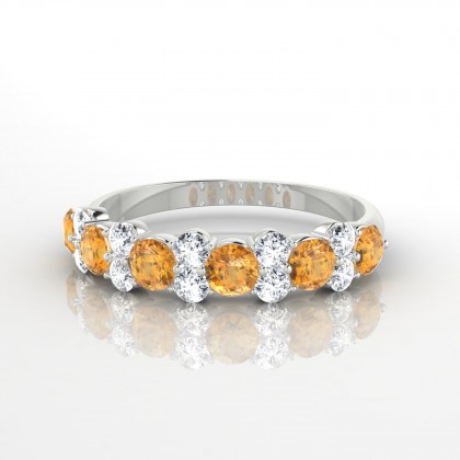 Exceptionnelle Bague Citrine en Argent 925