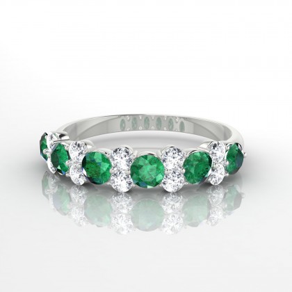 Exceptionnelle Bague Emeraude en Argent 925