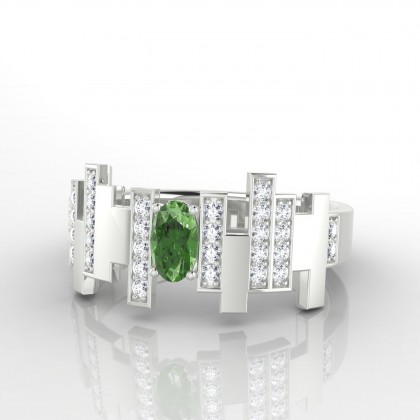 Gramercy Bague Topaze en Or blanc 18k