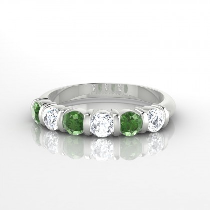 Grandiose Alternée Bague Tourmaline en Or blanc 18k