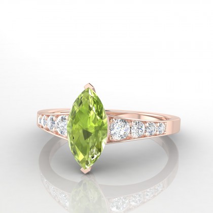 Hermine Bague Péridot en Or rose 18k