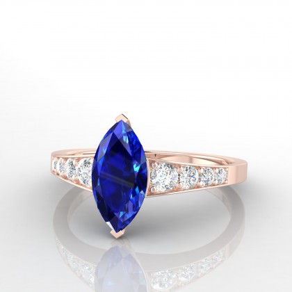 Hermine Bague Saphir en Or rose 18k