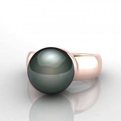 Hitimai Bague Perle de Tahiti en Or rose 18k