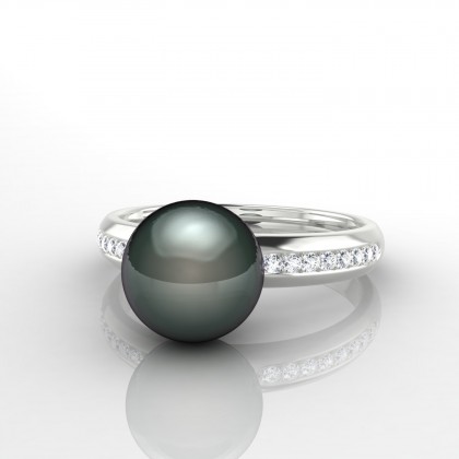 Iovana Bague Perle de Tahiti en Argent 925