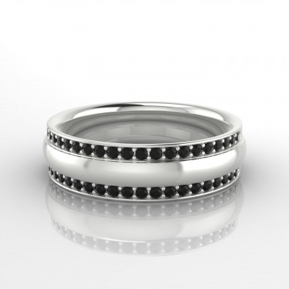 Irremplaçable Bague Diamant noir en Argent 925
