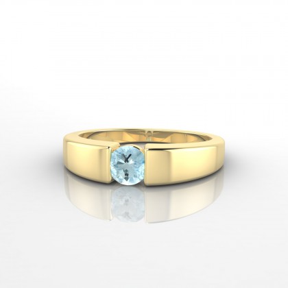 Jasmine Bague Aigue-marine en Or jaune 18k