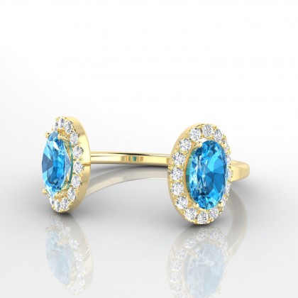 Joséphine Bague Topaze en Or jaune 18k