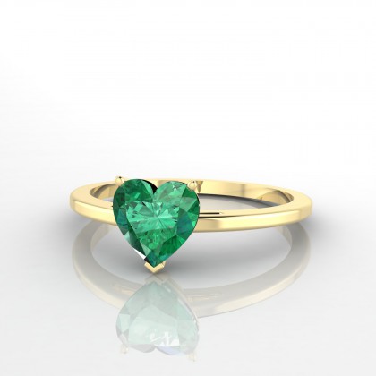 Liane Bague Emeraude en Or jaune 18k