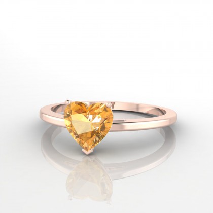 Liane Bague Citrine en Or rose 18k