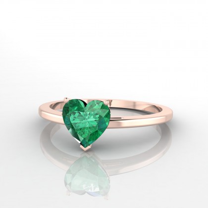 Liane Bague Emeraude en Or rose 18k