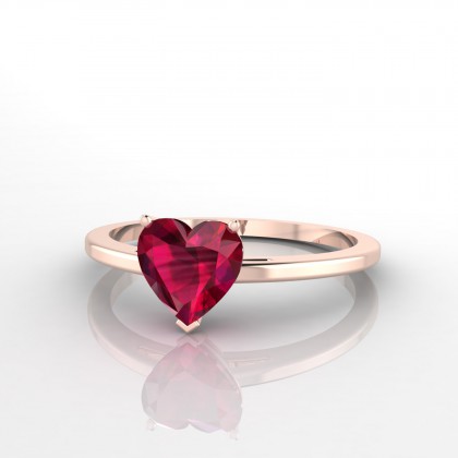 Liane Bague Rubis en Or rose 18k