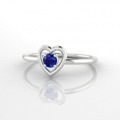 Lina Bague Saphir en Argent 925